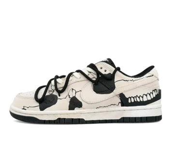 Custom Dunk Extra Lace Extra Lace White Teeth Black