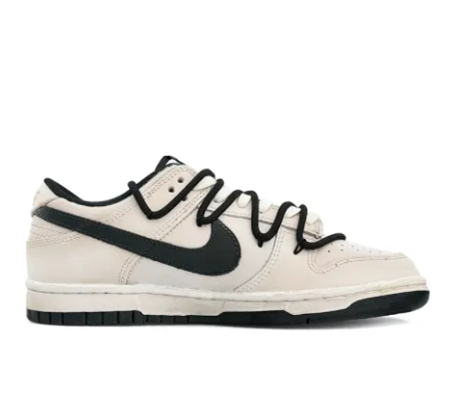 Custom Dunk Extra Lace Extra Lace White Teeth Black