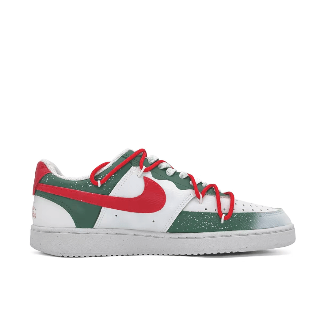 Custom Air Force 1 Christmas Green Red Elk Snowflake Christmas Tree
